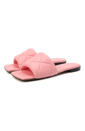 Женские кожаные шлепанцы bv rubber BOTTEGA VENETA розового цвета по цене 57200 руб., арт. 639940/VBP30 | Фото 1 Женские кожаные шлепанцы bv rubber BOTTEGA VENETA розового цвета, арт. 639940/VBP30 | Фото 1