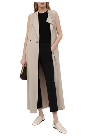 Женские кожаные лоферы BOTTEGA VENETA кремвого цвета по цене 124000 руб., арт. 651029/V09F0 | Фото 2 Женские кожаные лоферы BOTTEGA VENETA кремвого цвета, арт. 651029/V09F0 | Фото 2