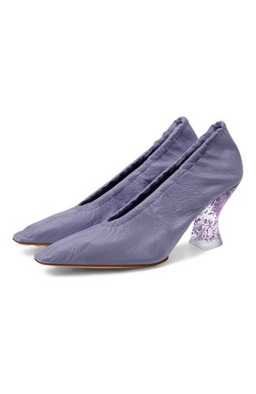 Женские кожаные туфли BOTTEGA VENETA сиреневого цвета по цене 77500 руб., арт. 651356/VBP10 | Фото 1 Женские кожаные туфли BOTTEGA VENETA сиреневого цвета, арт. 651356/VBP10 | Фото 1