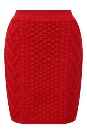 Женская шерстяная юбка BOTTEGA VENETA красного цвета, арт. 651747/V0IL0 | Фото 1 (Длина Ж (юбки, платья, шорты): Мини; Стили: Романтичный; Кросс-КТ: Трикотаж; Женское Кросс-КТ: Юбка-одежда; Материал внешний: Шерсть; Региональные ограничения белый список (Axapta Mercury): RU)