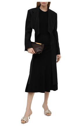 Женские кожаные мюли SANTONI золотого цвета по цене 41250 руб., арт. WHNS59289HA2TPPT035 | Фото 2 Женские кожаные мюли SANTONI золотого цвета, арт. WHNS59289HA2TPPT035 | Фото 2