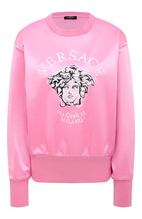 Женский свитшот VERSACE розового цвета по цене 79000 руб., арт. A88405/1F00108 | Фото 1 Женский свитшот VERSACE розового цвета, арт. A88405/1F00108 | Фото 1