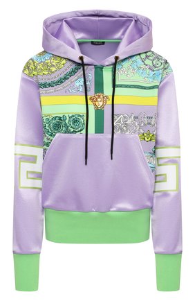 Женский хлопковое худи VERSACE разноцветного цвета по цене 104000 руб., арт. A88679/1F00627 | Фото 1 Женский хлопковое худи VERSACE разноцветного цвета, арт. A88679/1F00627 | Фото 1