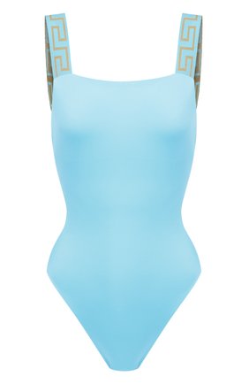 Женский слитный купальник VERSACE голубого цвета по цене 27050 руб., арт. ABD01098/A232185 | Фото 1 Женский слитный купальник VERSACE голубого цвета, арт. ABD01098/A232185 | Фото 1