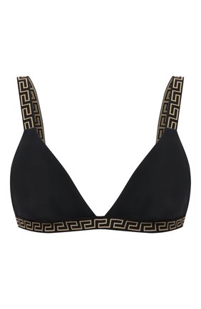 Женский треугольный бра VERSACE черного цвета по цене 14200 руб., арт. ABD01103/A232185 | Фото 1 Женский треугольный бра VERSACE черного цвета, арт. ABD01103/A232185 | Фото 1
