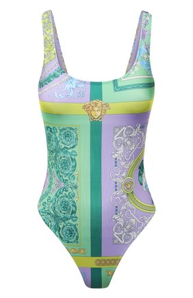 Женский слитный купальник VERSACE сиреневого цвета по цене 57850 руб., арт. ABD40000/1F00380 | Фото 1 Женский слитный купальник VERSACE сиреневого цвета, арт. ABD40000/1F00380 | Фото 1