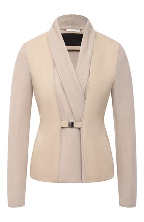 Женский кашемировый жакет GIORGIO ARMANI бежевого цвета по цене 415500 руб., арт. AAG12P/AAP07 | Фото 1 Женский кашемировый жакет GIORGIO ARMANI бежевого цвета, арт. AAG12P/AAP07 | Фото 1
