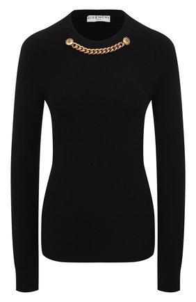Женский пуловер из шерсти и кашемира GIVENCHY черного цвета по цене 92350 руб., арт. BW90C74Z8R | Фото 1 Женский пуловер из шерсти и кашемира GIVENCHY черного цвета, арт. BW90C74Z8R | Фото 1