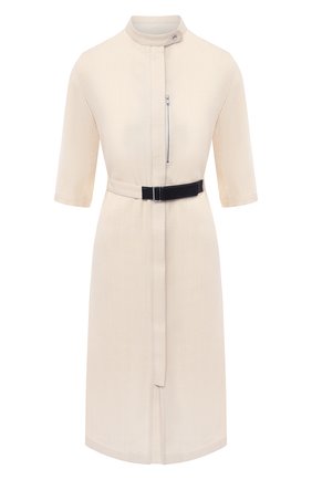 Женское платье из вискозы и шелка JIL SANDER кремвого цвета по цене 212500 руб., арт. JSPS501426-WS390300 | Фото 1 Женское платье из вискозы и шелка JIL SANDER кремвого цвета, арт. JSPS501426-WS390300 | Фото 1