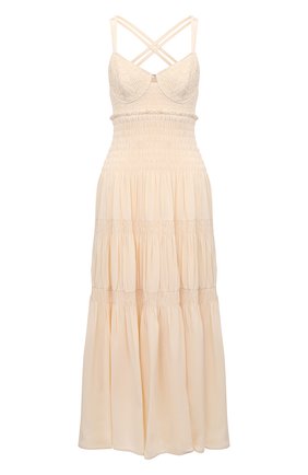 Женское платье из вискозы PROENZA SCHOULER бежевого цвета по цене 98500 руб., арт. R2113015-BY137 | Фото 1 Женское платье из вискозы PROENZA SCHOULER бежевого цвета, арт. R2113015-BY137 | Фото 1