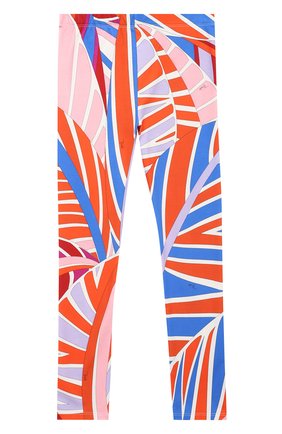 Детские хлопковые леггинсы EMILIO PUCCI оранжевого цвета по цене 16250 руб., арт. 9O6030 | Фото 1 Детские хлопковые леггинсы EMILIO PUCCI оранжевого цвета, арт. 9O6030 | Фото 1
