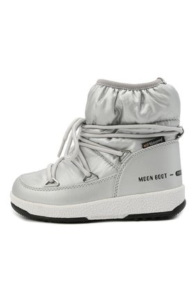 Детские утепленные сапоги MOON BOOT серебряного цвета по цене 9790 руб., арт. 965-34051800 | Фото 2 Детские утепленные сапоги MOON BOOT серебряного цвета, арт. 965-34051800 | Фото 2