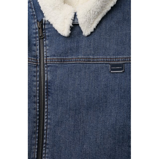 Утепленная джинсовая куртка Dolce & Gabbana L42B07/LD908/8-14 Фото 3