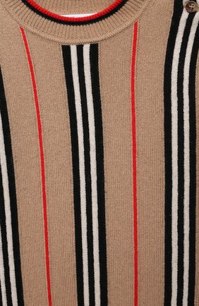 Детский комбинезон из кашемира и шерсти BURBERRY бежевого цвета по цене 27950 руб., арт. 8036568 | Фото 3 Детский комбинезон из кашемира и шерсти BURBERRY бежевого цвета, арт. 8036568 | Фото 3