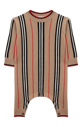 Детский комбинезон из кашемира и шерсти BURBERRY бежевого цвета по цене 34050 руб., арт. 8036568 | Фото 1 Детский комбинезон из кашемира и шерсти BURBERRY бежевого цвета, арт. 8036568 | Фото 1 (Материал внешний: Кашемир, Шерсть; Рукава: Длинные; Региональные ограничения белый список (Axapta Mercury): RU; Ростовка одежда: 12 мес | 80 см, 18 мес | 86 см, 0 - 3 мес | 50 - 60 см, 3 мес | 62 см, 6 мес | 68 см, 9 мес | 74 см)