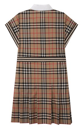 Детское хлопковое платье BURBERRY бежевого цвета по цене 26100 руб., арт. 8036479 | Фото 2 Детское хлопковое платье BURBERRY бежевого цвета, арт. 8036479 | Фото 2