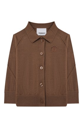 Детский шерстяной кардиган BURBERRY бежевого цвета по цене 19950 руб., арт. 8036448 | Фото 1 Детский шерстяной кардиган BURBERRY бежевого цвета, арт. 8036448 | Фото 1