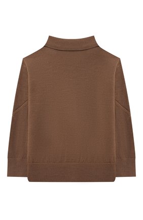 Детский шерстяной кардиган BURBERRY бежевого цвета по цене 19950 руб., арт. 8036448 | Фото 2 Детский шерстяной кардиган BURBERRY бежевого цвета, арт. 8036448 | Фото 2