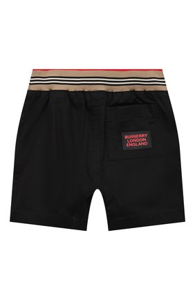 Детские хлопковые шорты BURBERRY черного цвета по цене 12800 руб., арт. 8036434 | Фото 2 Детские хлопковые шорты BURBERRY черного цвета, арт. 8036434 | Фото 2
