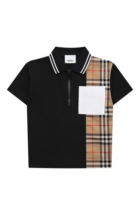 Детский хлопковое поло BURBERRY черного цвета по цене 10650 руб., арт. 8036420 | Фото 1 Детский хлопковое поло BURBERRY черного цвета, арт. 8036420 | Фото 1