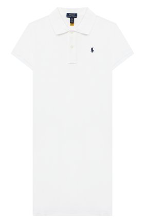 Детское хлопковое платье POLO RALPH LAUREN белого цвета по цене 7240 руб., арт. 313812021 | Фото 1 Детское хлопковое платье POLO RALPH LAUREN белого цвета, арт. 313812021 | Фото 1 (Материал внешний: Хлопок; Случай: Повседневный; Рукава: Короткие; Девочки Кросс-КТ: Платье-одежда; Ростовка одежда: 12 лет | 152 см, 9 лет | 134 см, 8 лет | 128 см, 13 - 15 лет | 158 см)