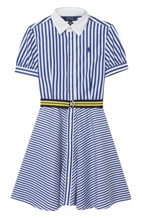 Детское хлопковое платье POLO RALPH LAUREN голубого цвета по цене 9880 руб., арт. 313833014 | Фото 1 Детское хлопковое платье POLO RALPH LAUREN голубого цвета, арт. 313833014 | Фото 1