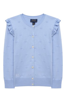 Детский хлопковый кардиган POLO RALPH LAUREN голубого цвета по цене 7985 руб., арт. 312834920 | Фото 1 Детский хлопковый кардиган POLO RALPH LAUREN голубого цвета, арт. 312834920 | Фото 1