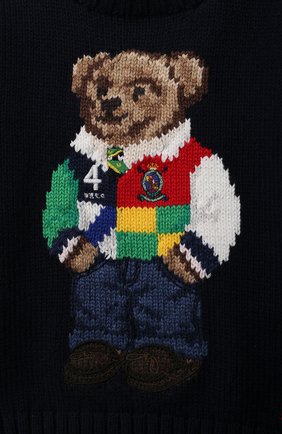Детский хлопковый пуловер POLO RALPH LAUREN синего цвета по цене 13050 руб., арт. 320834677 | Фото 3 Детский хлопковый пуловер POLO RALPH LAUREN синего цвета, арт. 320834677 | Фото 3