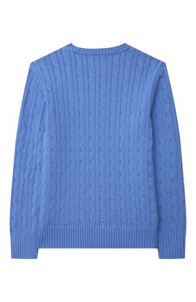 Детский хлопковый пуловер POLO RALPH LAUREN голубого цвета по цене 8935 руб., арт. 323702674 | Фото 2 Детский хлопковый пуловер POLO RALPH LAUREN голубого цвета, арт. 323702674 | Фото 2