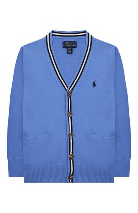 Детский хлопковый кардиган POLO RALPH LAUREN голубого цвета по цене 8935 руб., арт. 321799888 | Фото 1 Детский хлопковый кардиган POLO RALPH LAUREN голубого цвета, арт. 321799888 | Фото 1
