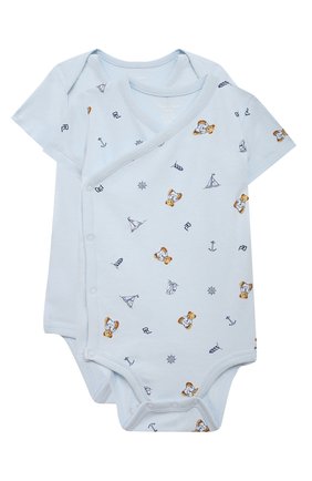 Детское комплект из двух боди POLO RALPH LAUREN голубого цвета по цене 5550 руб., арт. 320834125 | Фото 1 Детское комплект из двух боди POLO RALPH LAUREN голубого цвета, арт. 320834125 | Фото 1
