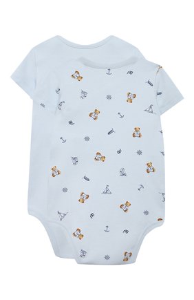 Детское комплект из двух боди POLO RALPH LAUREN голубого цвета по цене 5550 руб., арт. 320834125 | Фото 2 Детское комплект из двух боди POLO RALPH LAUREN голубого цвета, арт. 320834125 | Фото 2