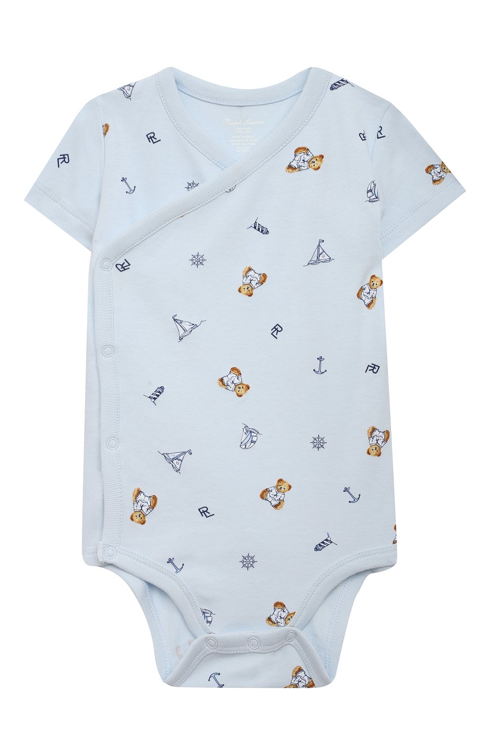 Детское комплект из двух боди POLO RALPH LAUREN голубого цвета по цене 5550 руб., арт. 320834125 | Фото 3 Детское комплект из двух боди POLO RALPH LAUREN голубого цвета, арт. 320834125 | Фото 3