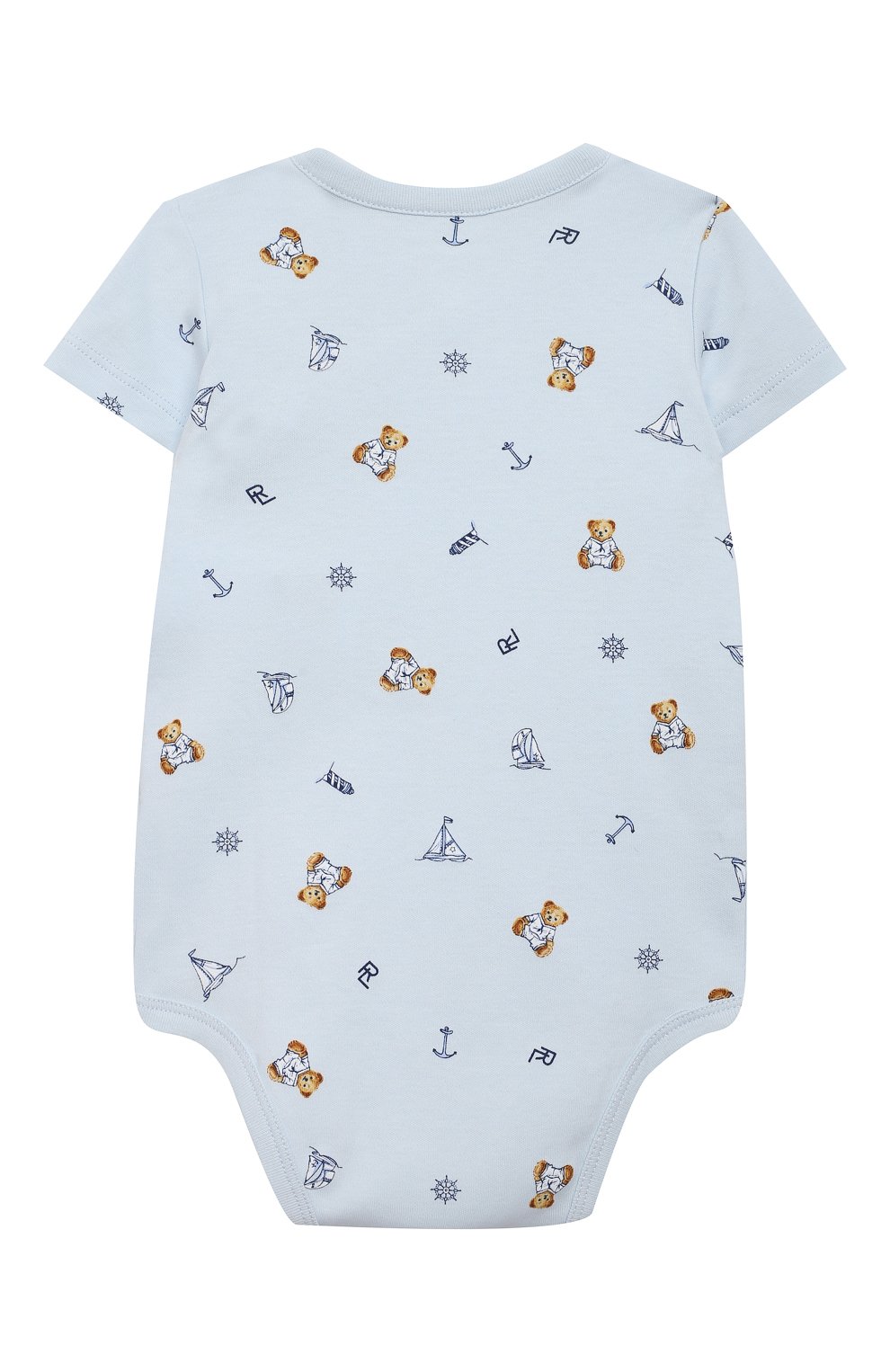 Детское комплект из двух боди POLO RALPH LAUREN голубого цвета по цене 5550 руб., арт. 320834125 | Фото 4 Детское комплект из двух боди POLO RALPH LAUREN голубого цвета, арт. 320834125 | Фото 4