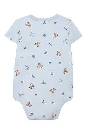 Детское комплект из двух боди POLO RALPH LAUREN голубого цвета по цене 5550 руб., арт. 320834125 | Фото 4 Детское комплект из двух боди POLO RALPH LAUREN голубого цвета, арт. 320834125 | Фото 4