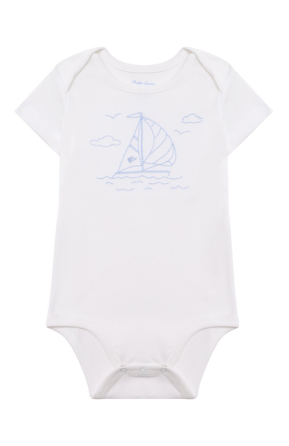 Детское комплект из трех боди POLO RALPH LAUREN голубого цвета по цене 7420 руб., арт. 320833465 | Фото 3 Детское комплект из трех боди POLO RALPH LAUREN голубого цвета, арт. 320833465 | Фото 3