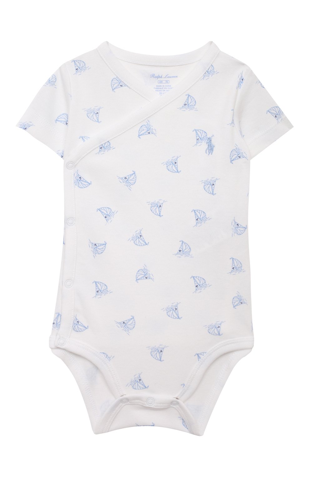 Детское комплект из трех боди POLO RALPH LAUREN голубого цвета по цене 7420 руб., арт. 320833465 | Фото 9 Детское комплект из трех боди POLO RALPH LAUREN голубого цвета, арт. 320833465 | Фото 9