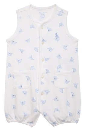 Детское хлопковый песочник POLO RALPH LAUREN голубого цвета по цене 4600 руб., арт. 320833464 | Фото 1 Детское хлопковый песочник POLO RALPH LAUREN голубого цвета, арт. 320833464 | Фото 1