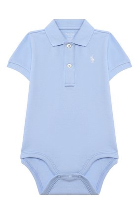 Детское хлопковое боди POLO RALPH LAUREN голубого цвета по цене 3475 руб., арт. 320812073 | Фото 1 Детское хлопковое боди POLO RALPH LAUREN голубого цвета, арт. 320812073 | Фото 1