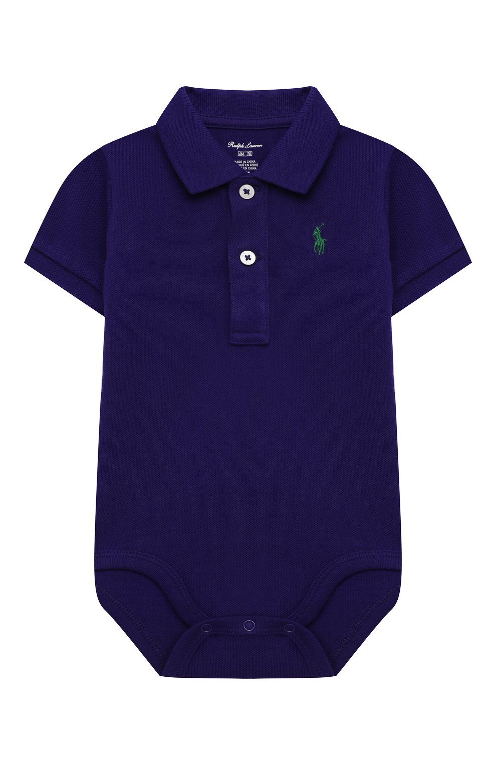 Детское хлопковое боди POLO RALPH LAUREN фиолетового цвета, арт. 320812073 | Фото 1