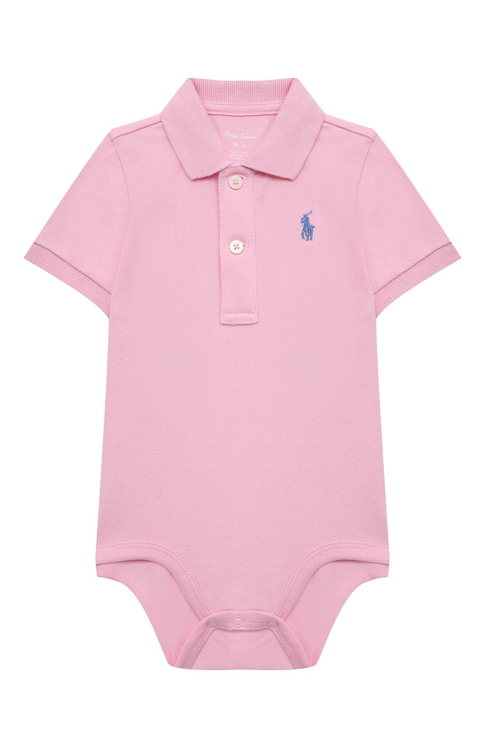 Детское хлопковое боди POLO RALPH LAUREN светло-розового цвета, арт. 320812073 | Фото 1