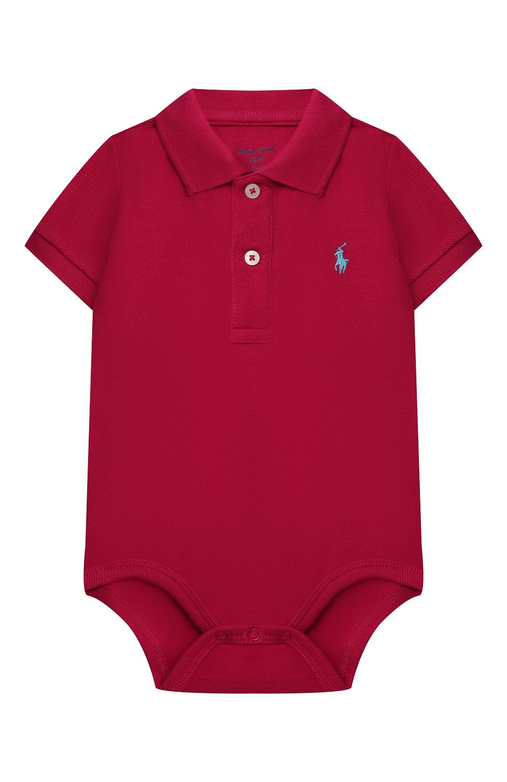 Детское хлопковое боди POLO RALPH LAUREN фуксия цвета, арт. 320812073 | Фото 1