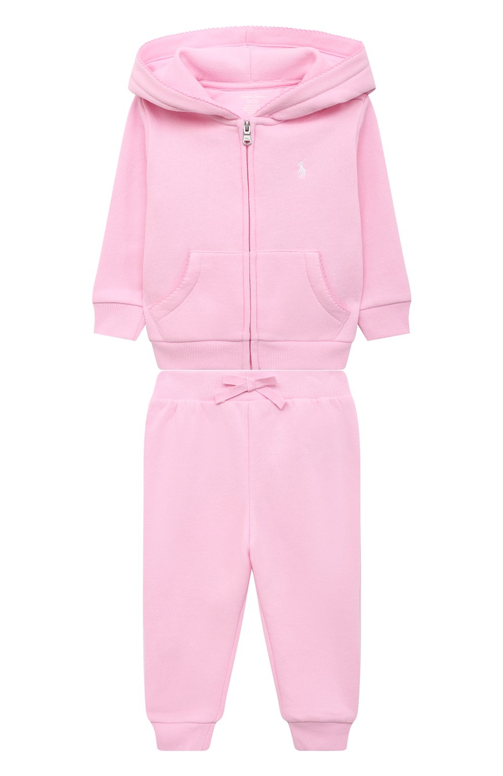 Детский комплект из толстовки и брюк POLO RALPH LAUREN розового цвета, арт. 310833730 | Фото 1