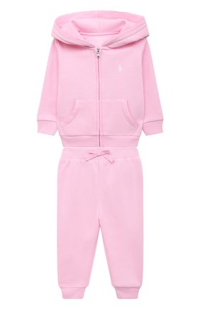 Детский комплект из толстовки и брюк POLO RALPH LAUREN розового цвета по цене 9315 руб., арт. 310833730 | Фото 1 Детский комплект из толстовки и брюк POLO RALPH LAUREN розового цвета, арт. 310833730 | Фото 1