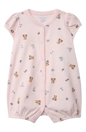 Детское хлопковый песочник POLO RALPH LAUREN розового цвета по цене 4600 руб., арт. 310833430 | Фото 1 Детское хлопковый песочник POLO RALPH LAUREN розового цвета, арт. 310833430 | Фото 1
