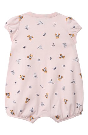 Детское хлопковый песочник POLO RALPH LAUREN розового цвета по цене 4600 руб., арт. 310833430 | Фото 2 Детское хлопковый песочник POLO RALPH LAUREN розового цвета, арт. 310833430 | Фото 2