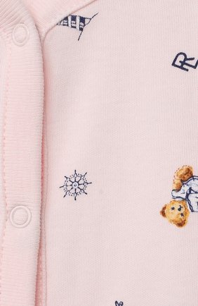 Детское хлопковый песочник POLO RALPH LAUREN розового цвета по цене 4600 руб., арт. 310833430 | Фото 3 Детское хлопковый песочник POLO RALPH LAUREN розового цвета, арт. 310833430 | Фото 3