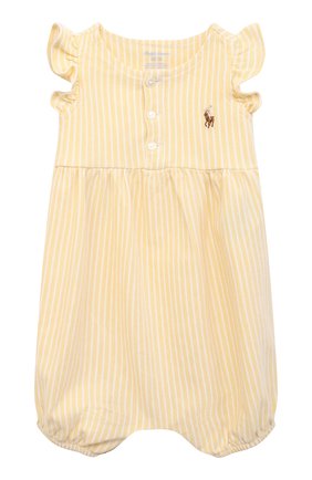 Детское хлопковый песочник POLO RALPH LAUREN желтого цвета по цене 5550 руб., арт. 310833416 | Фото 1 Детское хлопковый песочник POLO RALPH LAUREN желтого цвета, арт. 310833416 | Фото 1