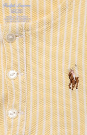 Детское хлопковый песочник POLO RALPH LAUREN желтого цвета по цене 5550 руб., арт. 310833416 | Фото 3 Детское хлопковый песочник POLO RALPH LAUREN желтого цвета, арт. 310833416 | Фото 3