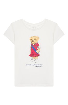 Детская хлопковая футболка POLO RALPH LAUREN белого цвета по цене 3475 руб., арт. 311838265 | Фото 1 Детская хлопковая футболка POLO RALPH LAUREN белого цвета, арт. 311838265 | Фото 1